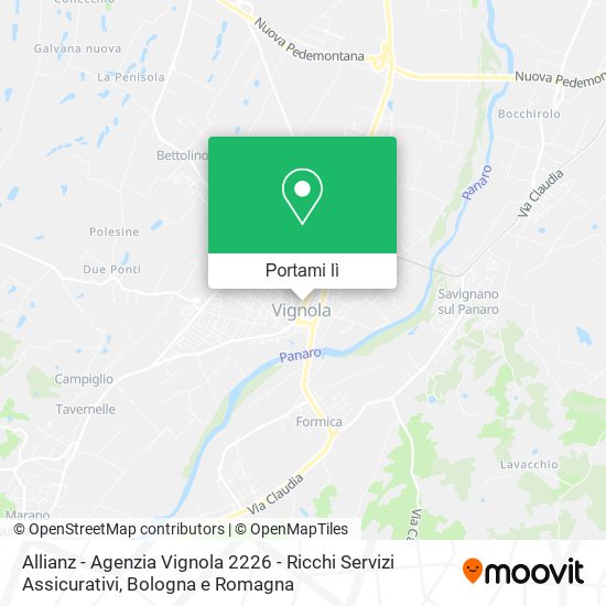 Mappa Allianz - Agenzia Vignola 2226 - Ricchi Servizi Assicurativi