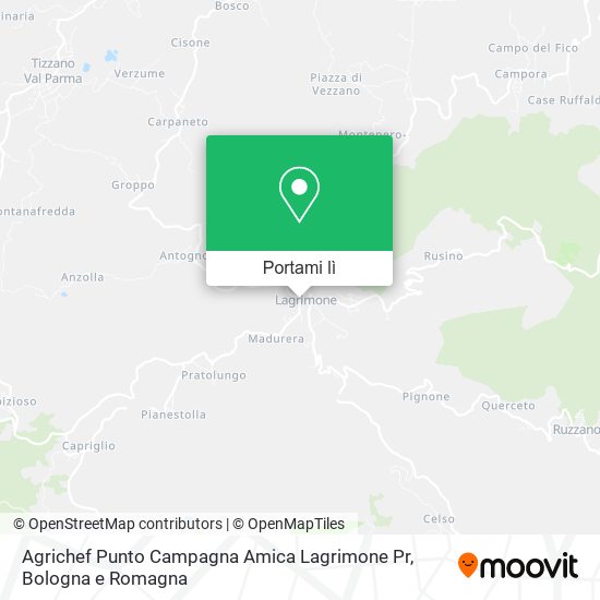 Mappa Agrichef Punto Campagna Amica Lagrimone Pr