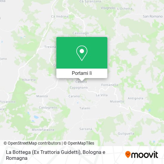 Mappa La Bottega (Ex Trattoria Guidetti)