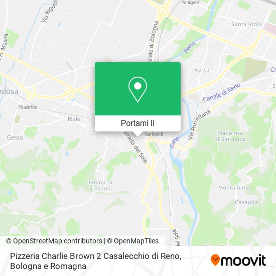 Mappa Pizzeria Charlie Brown 2 Casalecchio di Reno