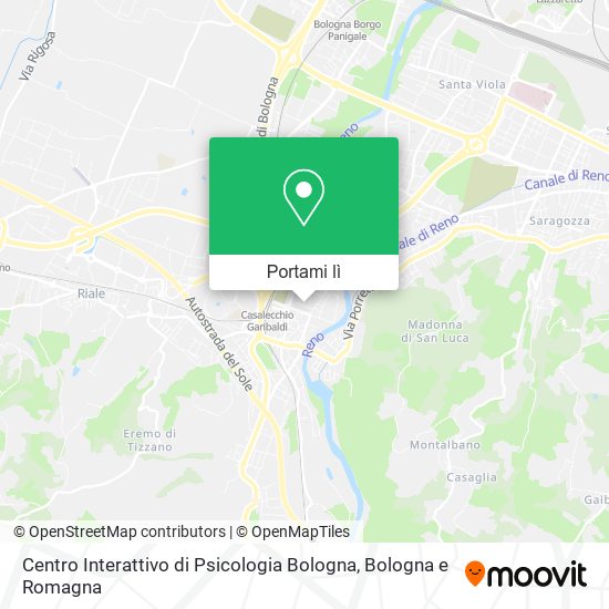 Mappa Centro Interattivo di Psicologia Bologna