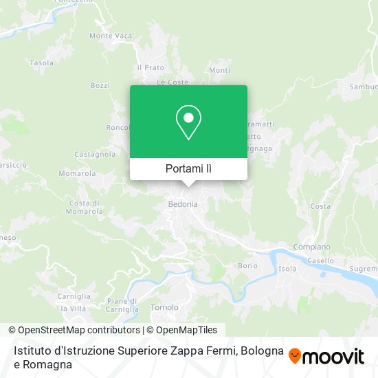 Mappa Istituto d'Istruzione Superiore Zappa Fermi