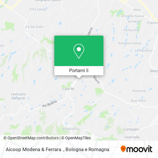 Mappa Aicoop Modena & Ferrara .