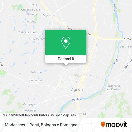 Mappa Modenaceti - Ponti