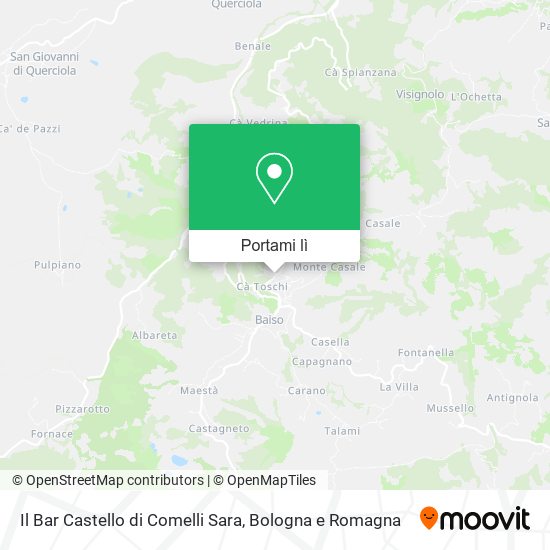 Mappa Il Bar Castello di Comelli Sara