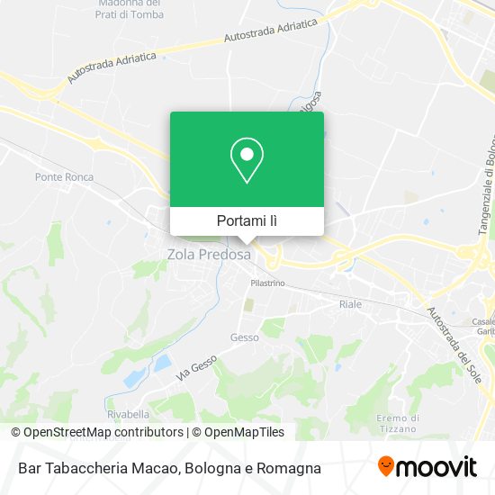 Mappa Bar Tabaccheria Macao