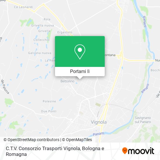 Mappa C.T.V. Consorzio Trasporti Vignola