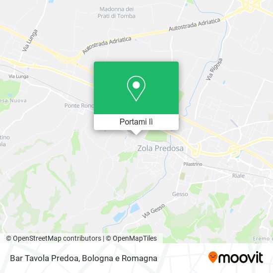 Mappa Bar Tavola Predoa