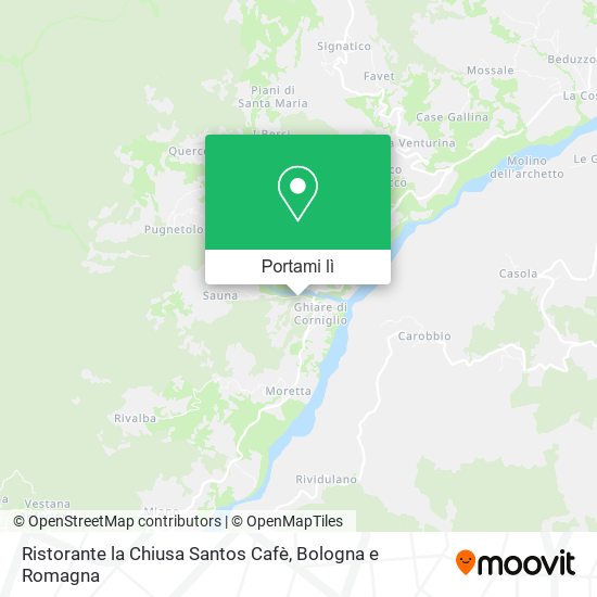 Mappa Ristorante la Chiusa Santos Cafè