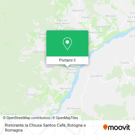 Mappa Ristorante la Chiusa Santos Cafè