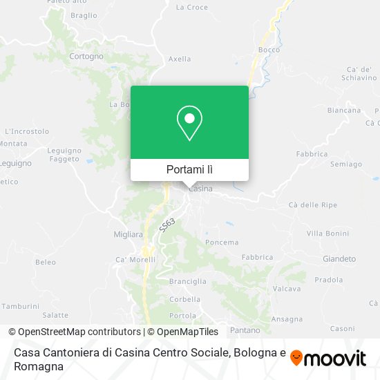 Mappa Casa Cantoniera di Casina Centro Sociale