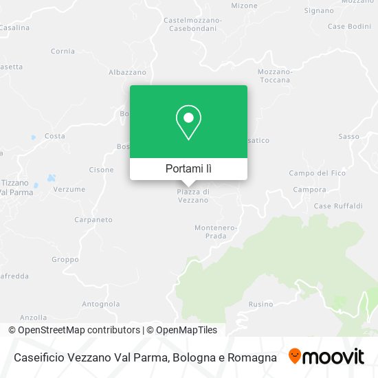 Mappa Caseificio Vezzano Val Parma