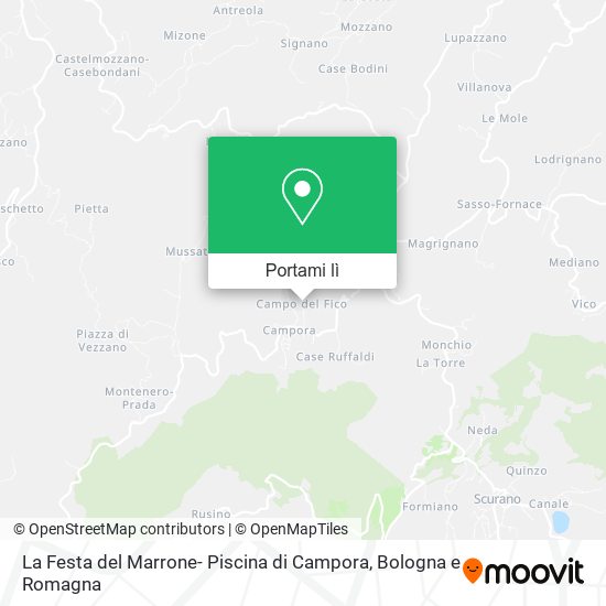 Mappa La Festa del Marrone- Piscina di Campora