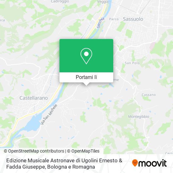 Mappa Edizione Musicale Astronave di Ugolini Ernesto & Fadda Giuseppe