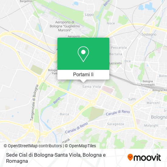 Mappa Sede Cisl di Bologna-Santa Viola