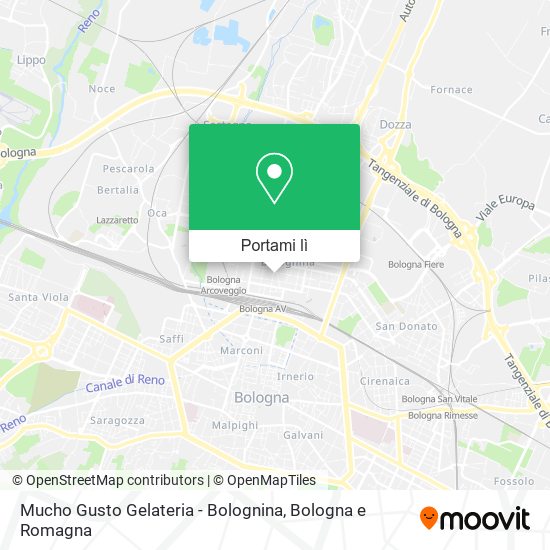 Mappa Mucho Gusto Gelateria - Bolognina