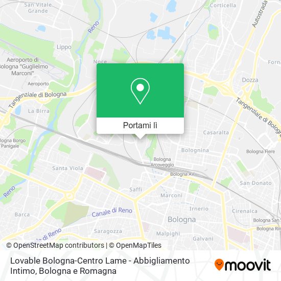 Mappa Lovable Bologna-Centro Lame - Abbigliamento Intimo