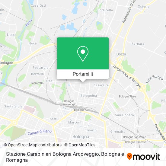 Mappa Stazione Carabinieri Bologna Arcoveggio