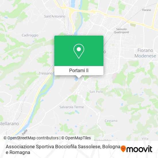 Mappa Associazione Sportiva Bocciofila Sassolese