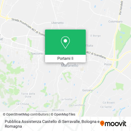 Mappa Pubblica Assistenza Castello di Serravalle