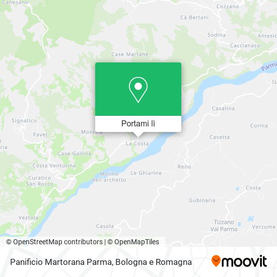 Mappa Panificio Martorana Parma
