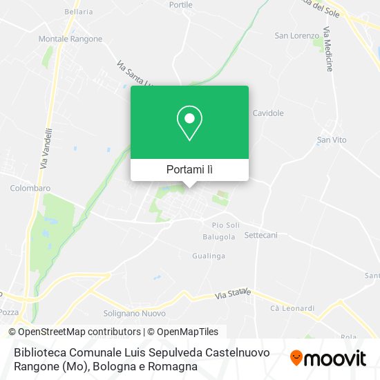 Mappa Biblioteca Comunale Luis Sepulveda Castelnuovo Rangone (Mo)