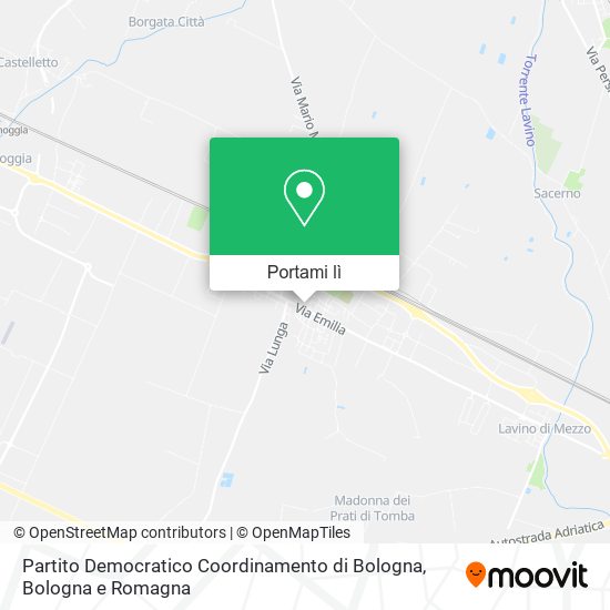 Mappa Partito Democratico Coordinamento di Bologna