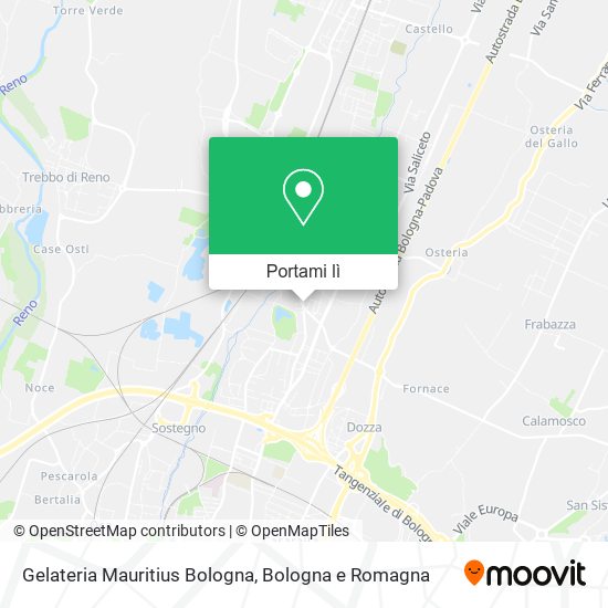Mappa Gelateria Mauritius Bologna
