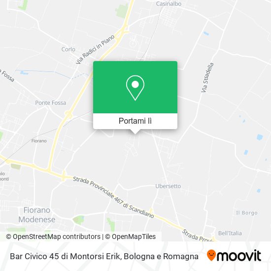 Mappa Bar Civico 45 di Montorsi Erik