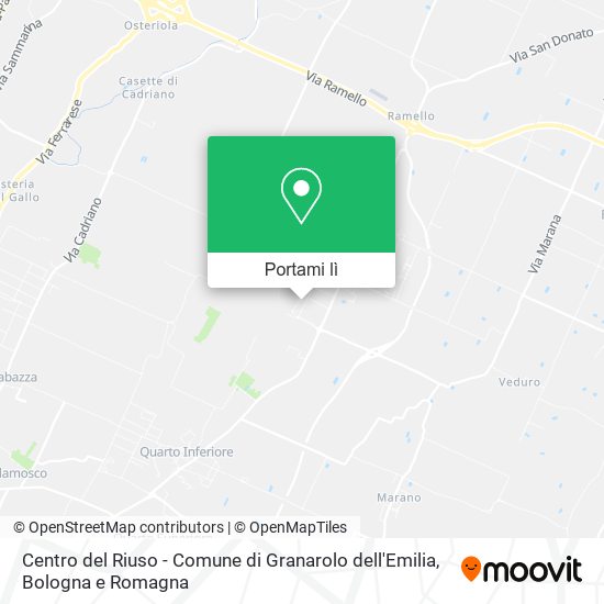 Mappa Centro del Riuso - Comune di Granarolo dell'Emilia