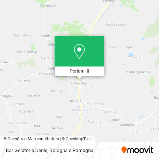 Mappa Bar Gelateria Denis