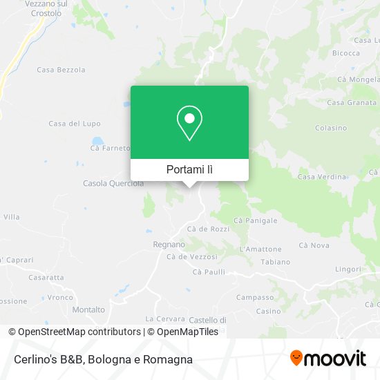Mappa Cerlino's B&B