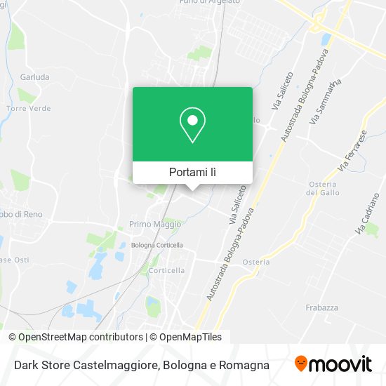 Mappa Dark Store Castelmaggiore