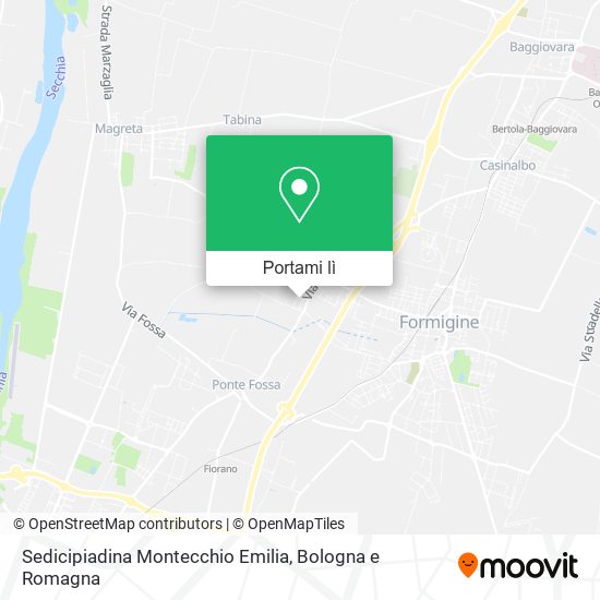 Mappa Sedicipiadina Montecchio Emilia