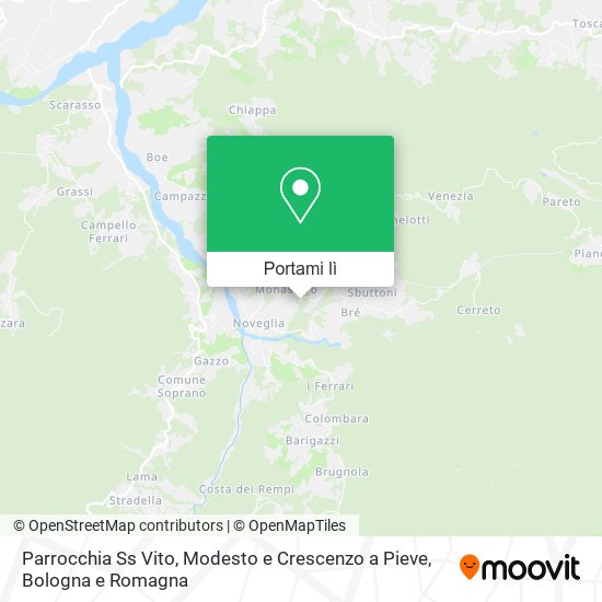 Mappa Parrocchia Ss Vito, Modesto e Crescenzo a Pieve