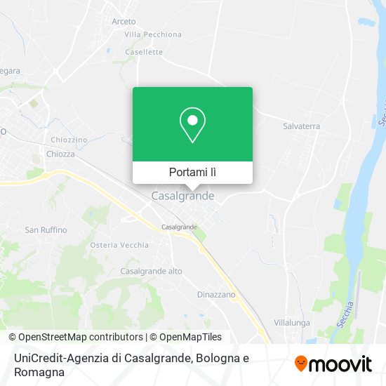 Mappa UniCredit-Agenzia di Casalgrande