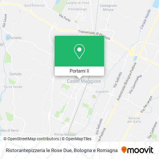 Mappa Ristorantepizzeria le Rose Due