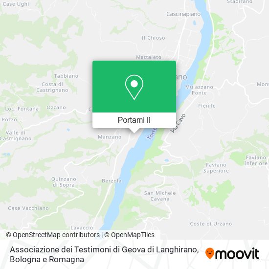 Mappa Associazione dei Testimoni di Geova di Langhirano