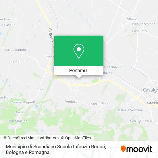 Mappa Municipio di Scandiano Scuola Infanzia Rodari