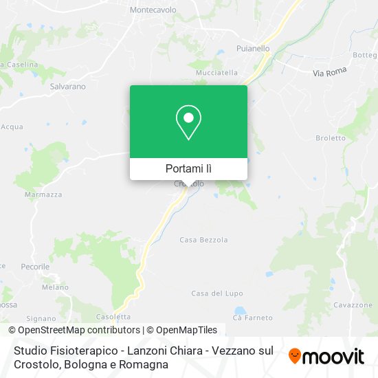 Mappa Studio Fisioterapico - Lanzoni Chiara - Vezzano sul Crostolo