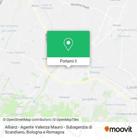 Mappa Allianz - Agente Valenza Mauro - Subagenzia di Scandiano