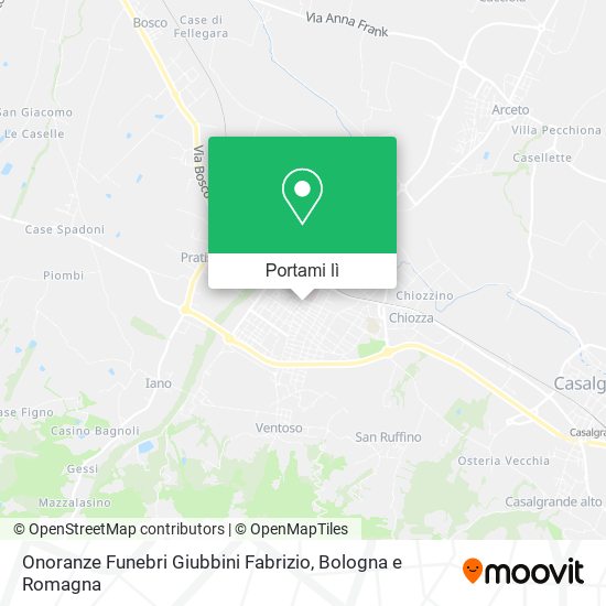 Mappa Onoranze Funebri Giubbini Fabrizio