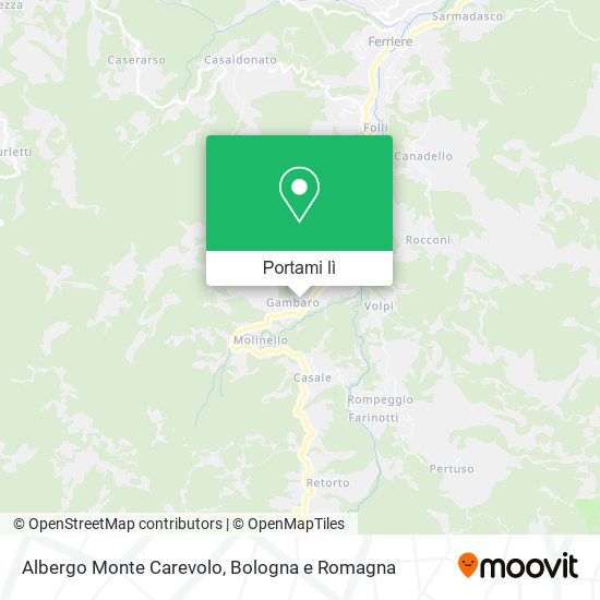 Mappa Albergo Monte Carevolo