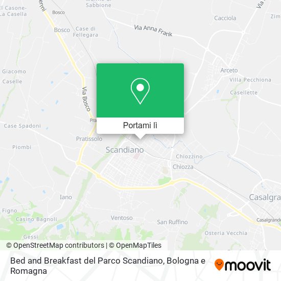 Mappa Bed and Breakfast del Parco Scandiano