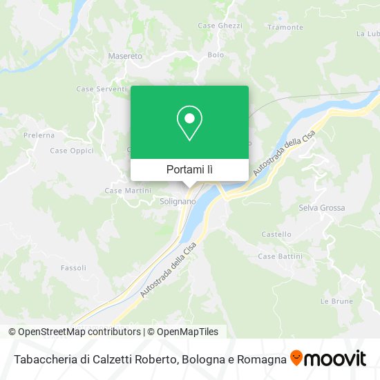 Mappa Tabaccheria di Calzetti Roberto