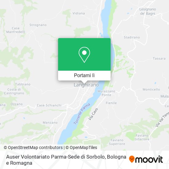 Mappa Auser Volontariato Parma-Sede di Sorbolo