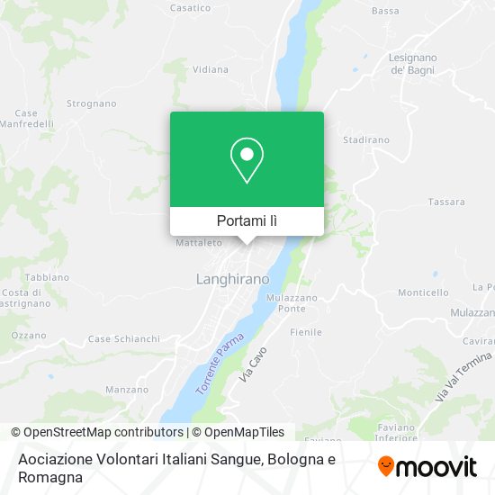 Mappa Aociazione Volontari Italiani Sangue