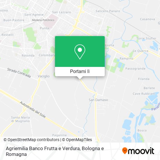 Mappa Agriemilia Banco Frutta e Verdura