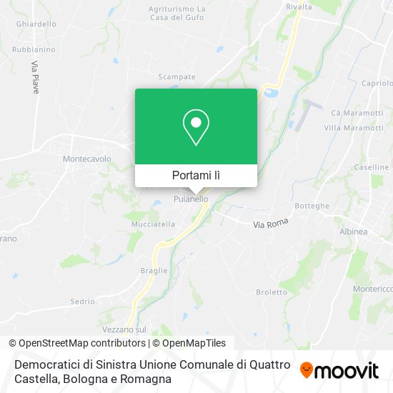 Mappa Democratici di Sinistra Unione Comunale di Quattro Castella