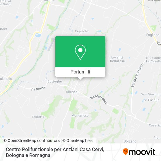 Mappa Centro Polifunzionale per Anziani Casa Cervi
